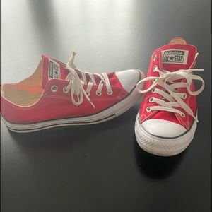 Womens Red Converse Chuck Taylor’s Size 10